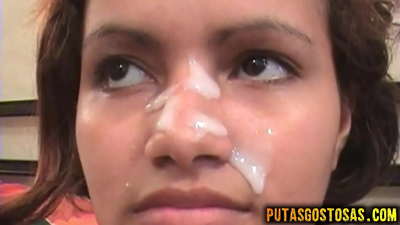 Tinka consigue cum en su cara después de sexo anal